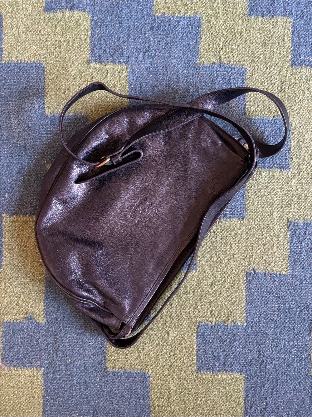 Black Leather Crossbody Bag - Classic Women's Shoulder Bag